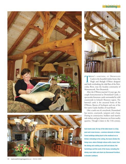 East Coast Living Magazine Article - Acorn Timber Frames Ltd.