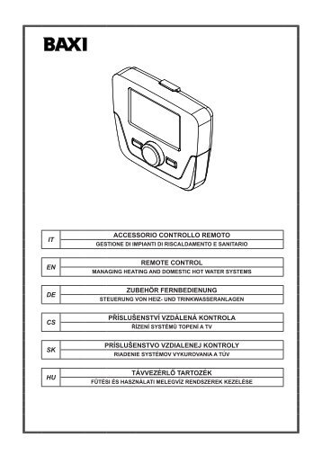 IT ACCESSORIO CONTROLLO REMOTO EN REMOTE ... - Baxi
