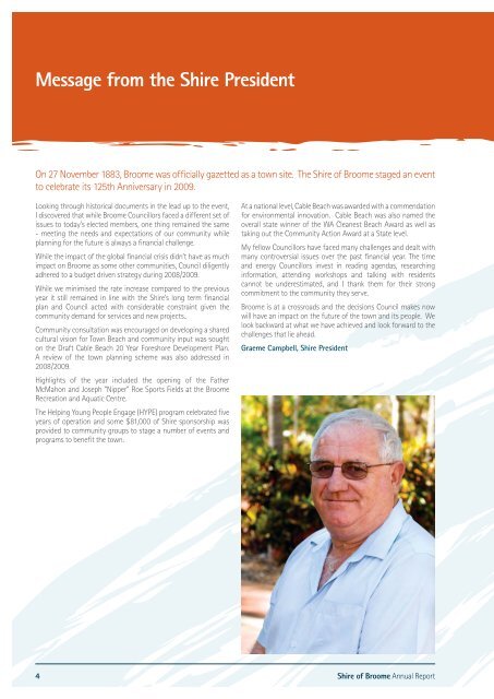 Annual Report 2008 - Shire of Broome