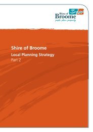 6.2 draft Local Planning Strategy – Part 2 - Shire of Broome