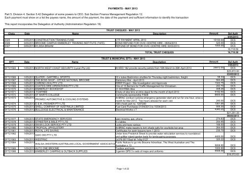 Attachment - Shire of Broome