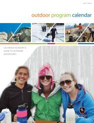 2013-2014 Outdoor Program Calendar - Colorado Academy