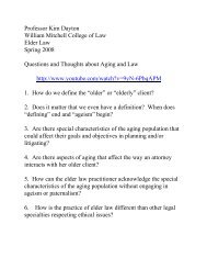 Questions and Thoughts about Aging and Law - AALS Section on ...