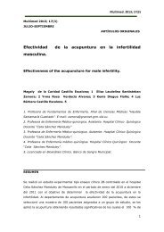 Efectividad de la acupuntura en la infertilidad masculina. - MULTIMED