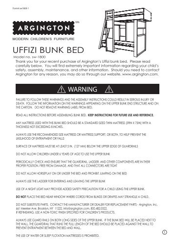 UFFIZI BUNK BED - GreenCupboards