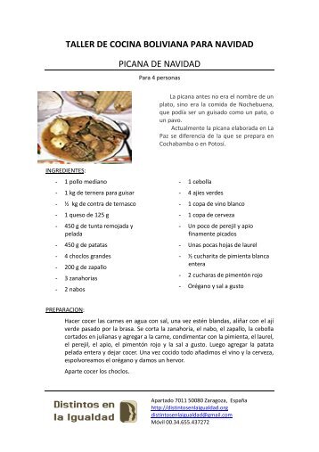 Recetas - Distintos en la igualdad