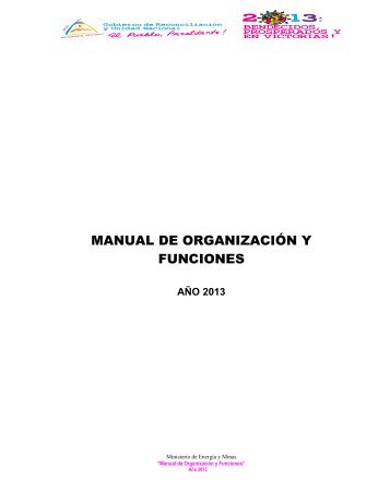 MANUAL DE ORGANIZACIÃN Y FUNCIONES - Mem