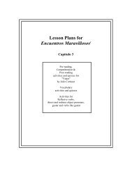 Lesson Plans for Encuentros Maravillosos1 - Bravisimo.net