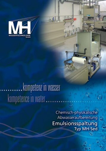 Emulsionsspaltung Typ MH-Sed - MH-Wassertechnologie GmbH