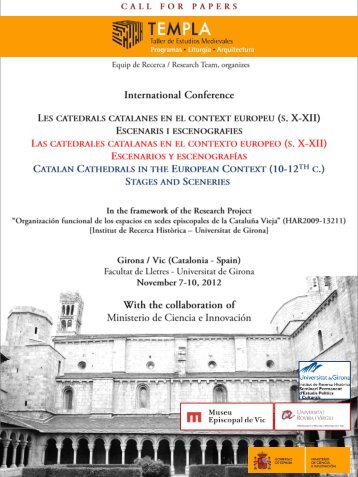 call for papers TEMPLA Taller de Estudios Medievales Programas ...