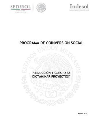 PROGRAMA DE COINVERSIÓN SOCIAL