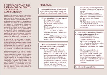 fitoterapia práctica: preparados galénicos y formas de ... - Vipassana