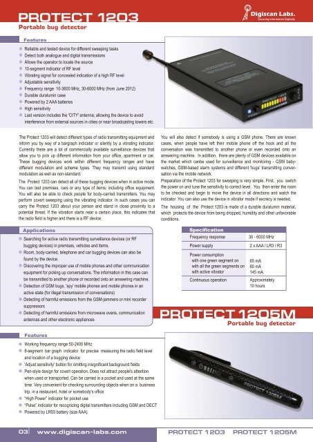 Download full catalogue pdf, 25 Mb - DigiScan Labs