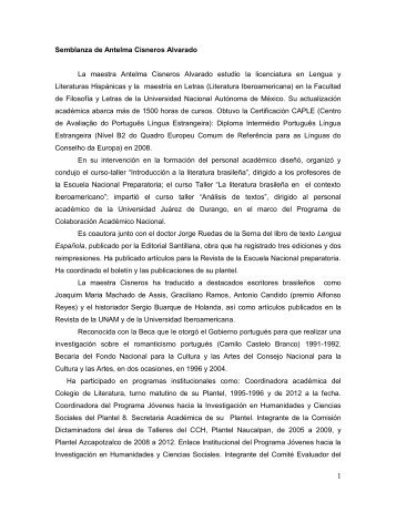 Cisneros Alvarado Antelma - ENP Plantel 8 - UNAM
