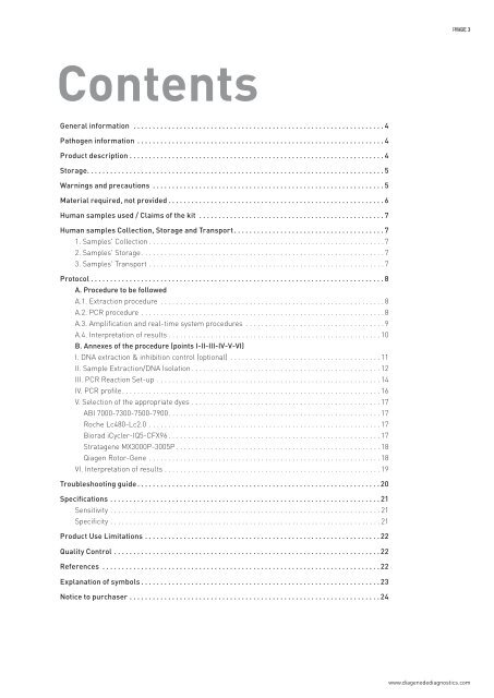 Mycoplasma pneumoniae Chlamydophila ... - Diagenode Diagnostics