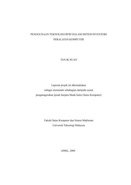 penggunaan teknologi rfid dalam sistem inventori peralatan komputer