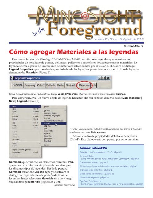 CÃ³mo agregar Materiales a las leyendas - Mintec, Inc.