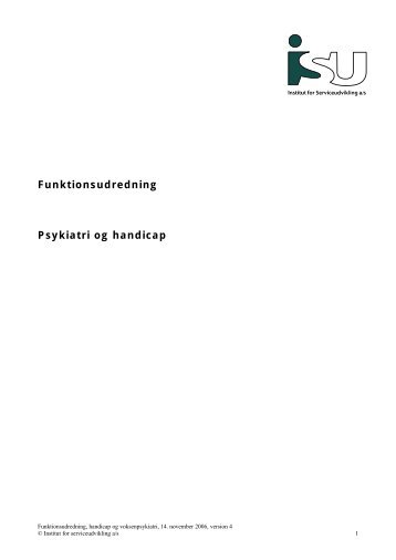 Funktionsudredning Psykiatri og handicap