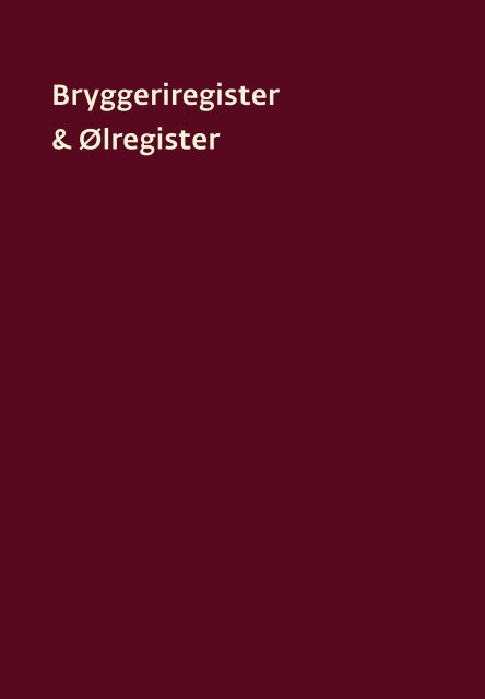 bryggeri- og ølregister