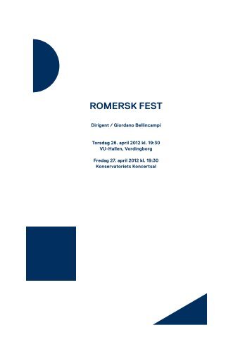 Romersk Fest / 26.-27. april 2012 - Copenhagen Phil