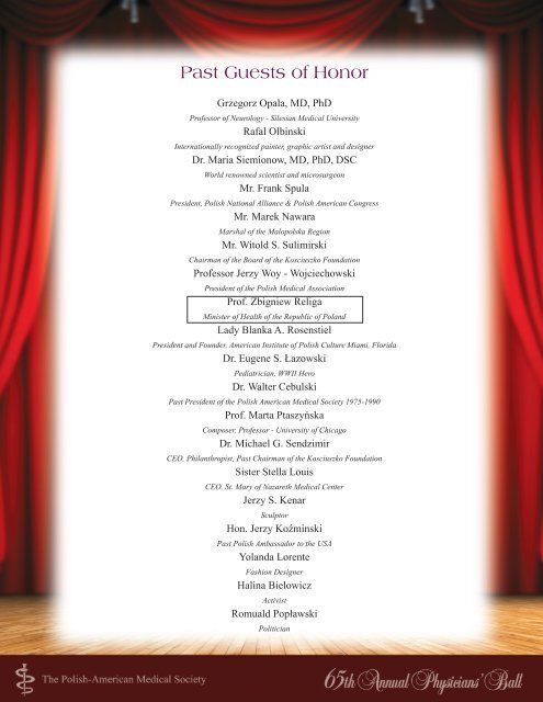 PAMS BALL 2015 - PROGRAM BOOK