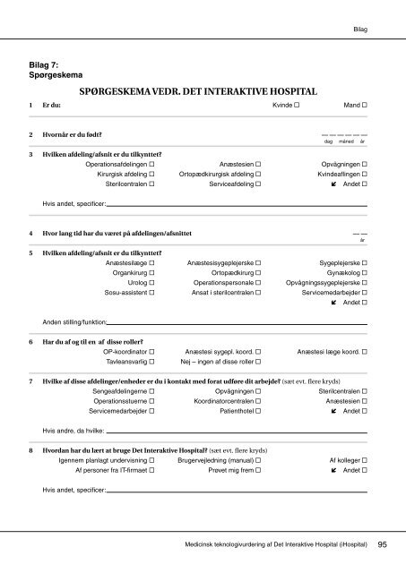 Medicinsk teknologivurdering af Det Interaktive Hospital (iHospital ...