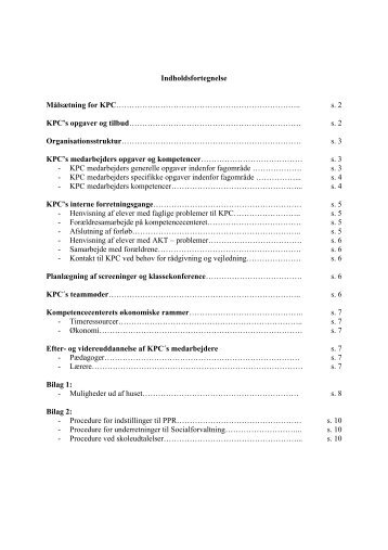 Virksomhedsplan kompetencecenteret - Vadum Skole