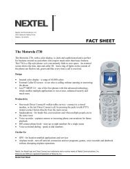 FACT SHEET - Nextel