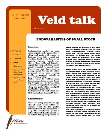 Endoparasites of small stock.pdf - Afrivet