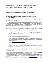 requisitos y normas para la utilizaciÃ³n - COACV. Colegio Oficial de ...
