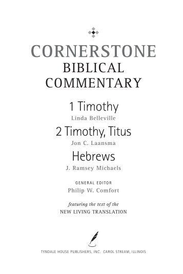 Cornerstone Biblical Commentary: 1 Timothy, 2 Timothy, Titus ...