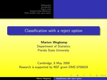 Classification with a reject option