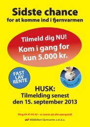 Tilmeld dig NU! Kom i gang for kun 5.000 kr. - Middelfart Fjernvarme