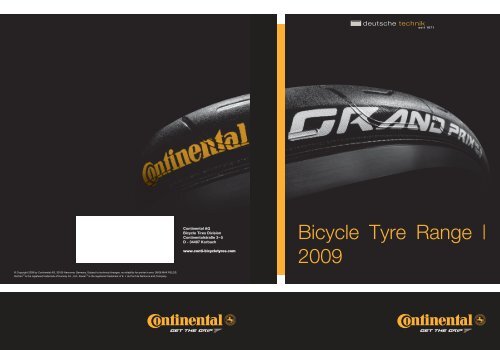 Bicycle Tyre Range | 2009 - Continental Tyre Group AG