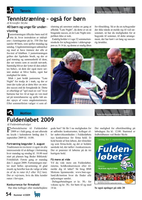 Nummer 4/2009 - Beder-Malling IdrÃ¦tsforening