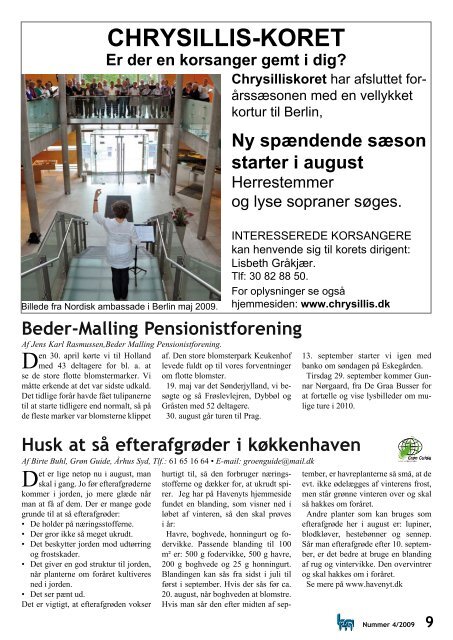 Nummer 4/2009 - Beder-Malling IdrÃ¦tsforening