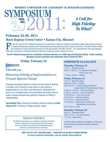 2011 Conference Flyer - MSLBD