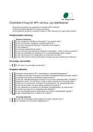 Checkliste til brug for APV ved bus- og rutebilskÃ¸rsel - BAR transport ...