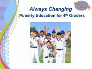 4th Grade - Always Changing for Boys - Graded