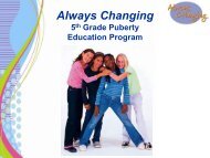 5th Grade - Always Changing for Girls - Graded
