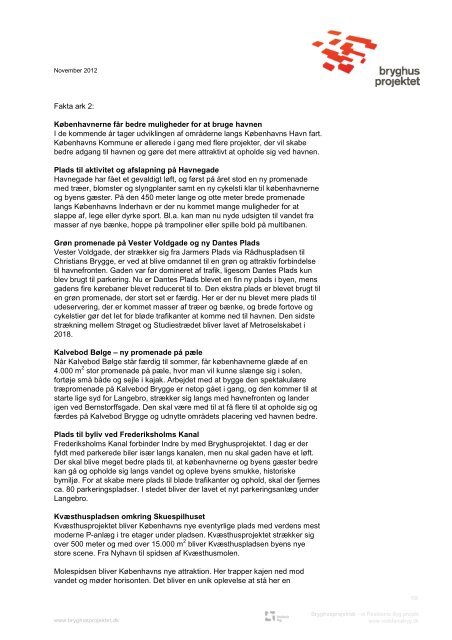Fakta ark 2: Havneprojekter - Bryghusprojektet
