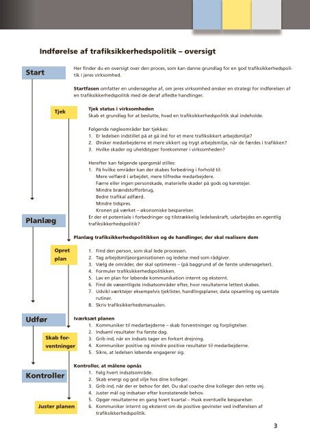 Guide til trafiksikkerhedspolitik i virksomheden - BAR transport og ...