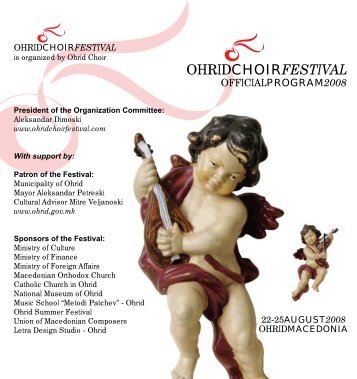 Official Program 2008 (Short) - Ohrid Choir Festival