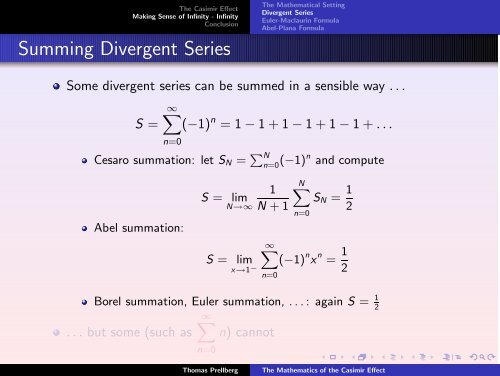 The Mathematics of the Casimir Effect - School of Mathematical ...