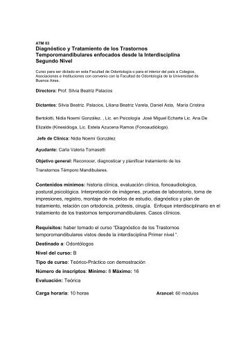 DiagnÃ³stico y Tratamiento de los Trastornos Temporomandibulares ...