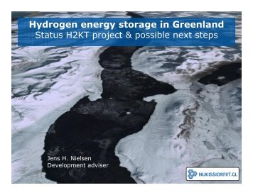 Hydrogen energy storage in Greenland