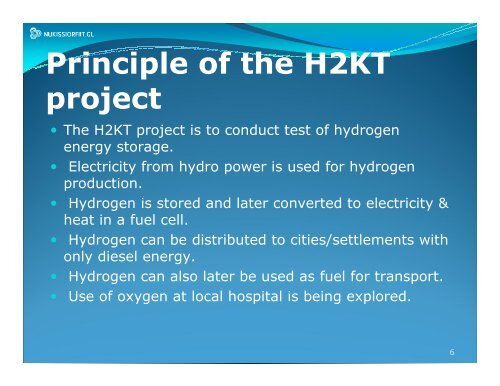 Hydrogen energy storage in Greenland