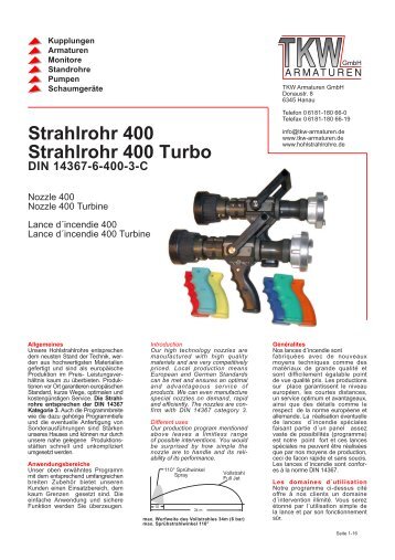 Strahlrohr 400 Strahlrohr 400 Turbo - Brandschutz Gentsch  Ã‚Â· Karben