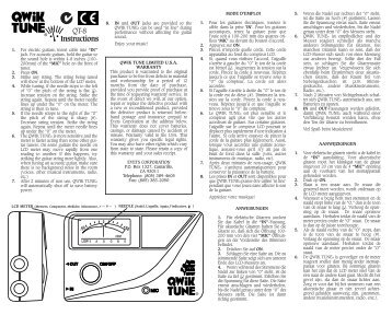 QT-8 instructions REV8_FCC - Qwik Tune