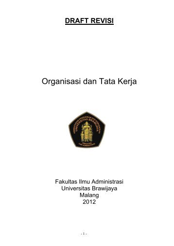 Organisasi dan Tata Kerja - Universitas Brawijaya